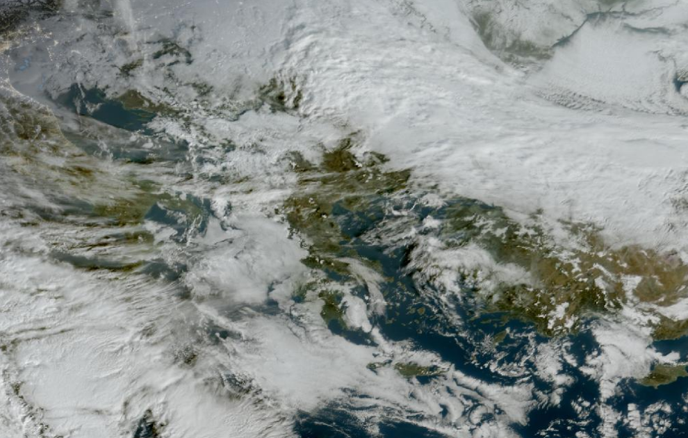 Τελευταία δορυφορική εικόνα νεφοκάλυψης