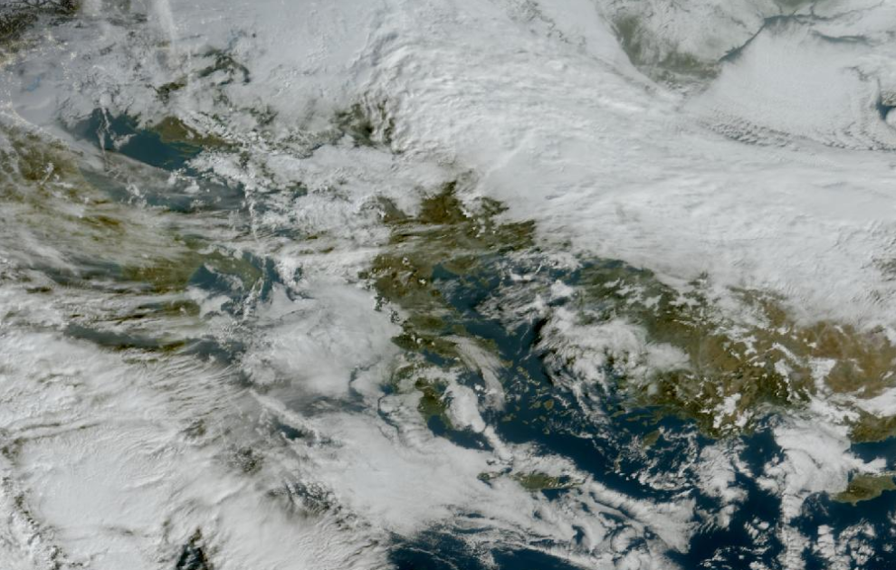 Τελευταία δορυφορική εικόνα νεφοκάλυψης