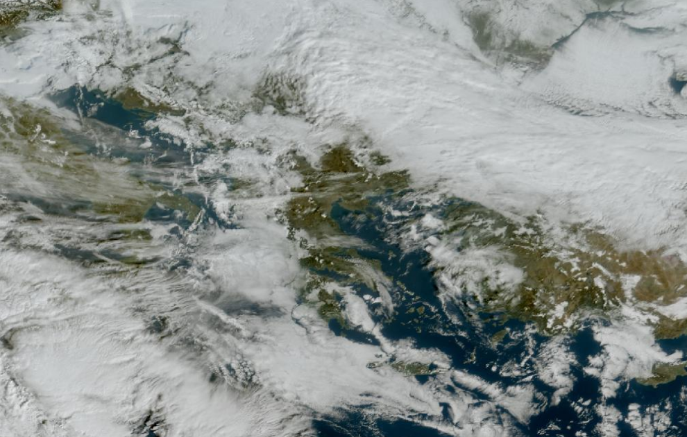 Τελευταία δορυφορική εικόνα νεφοκάλυψης