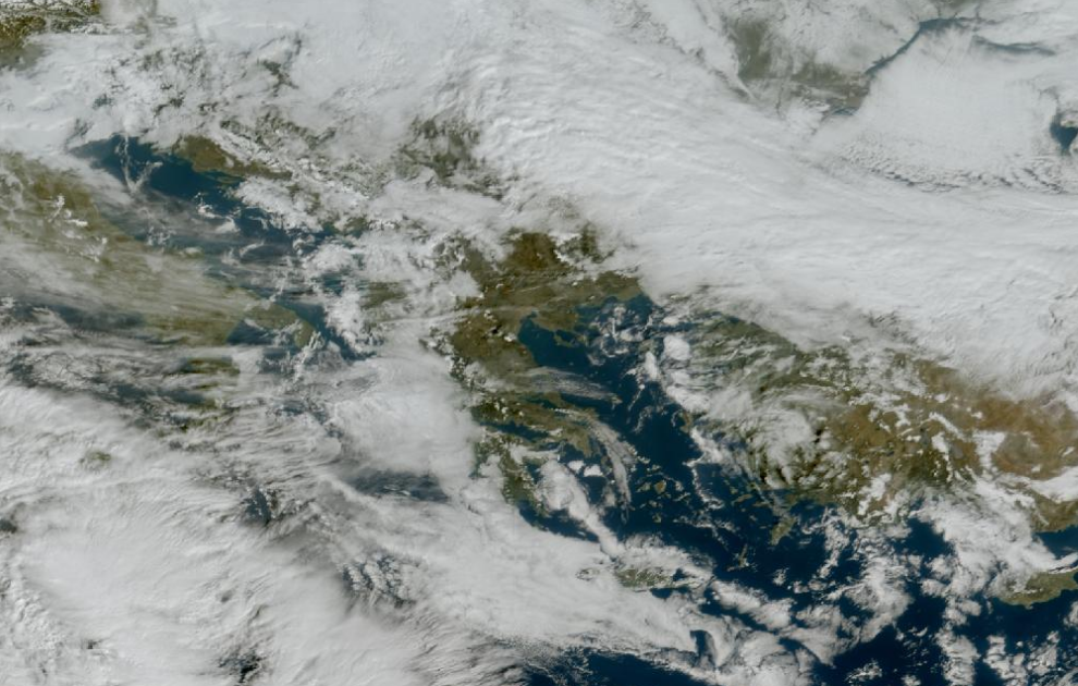 Τελευταία δορυφορική εικόνα νεφοκάλυψης