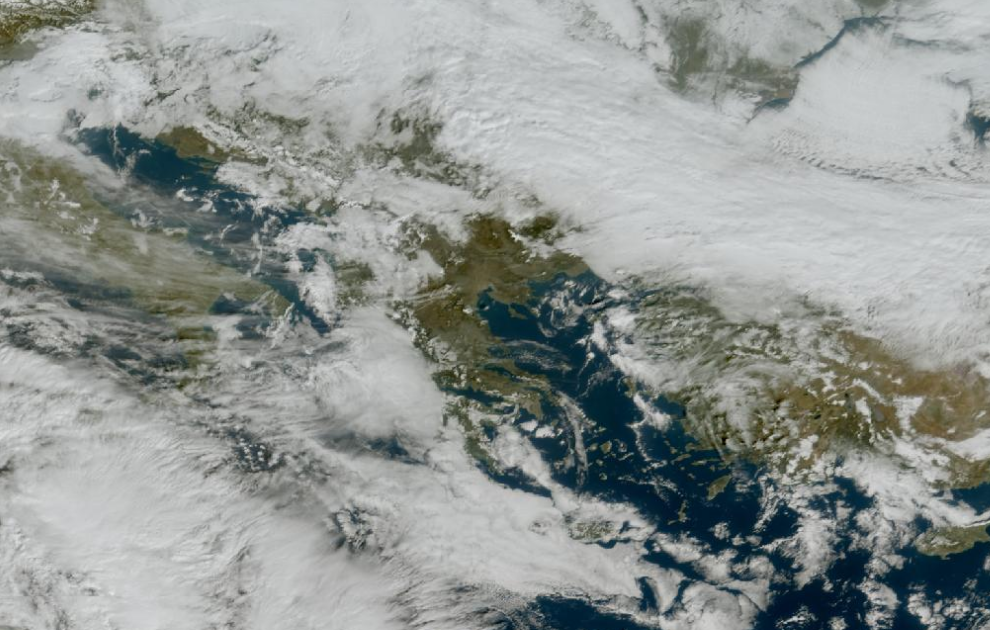 Τελευταία δορυφορική εικόνα νεφοκάλυψης