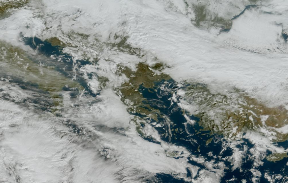 Τελευταία δορυφορική εικόνα νεφοκάλυψης