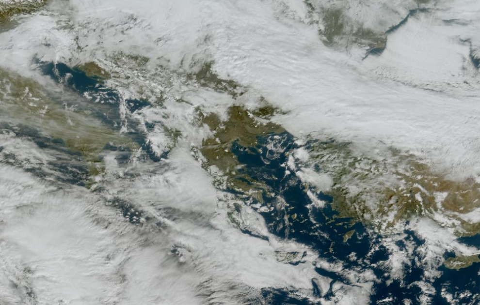 Τελευταία δορυφορική εικόνα νεφοκάλυψης