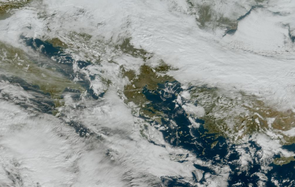 Τελευταία δορυφορική εικόνα νεφοκάλυψης