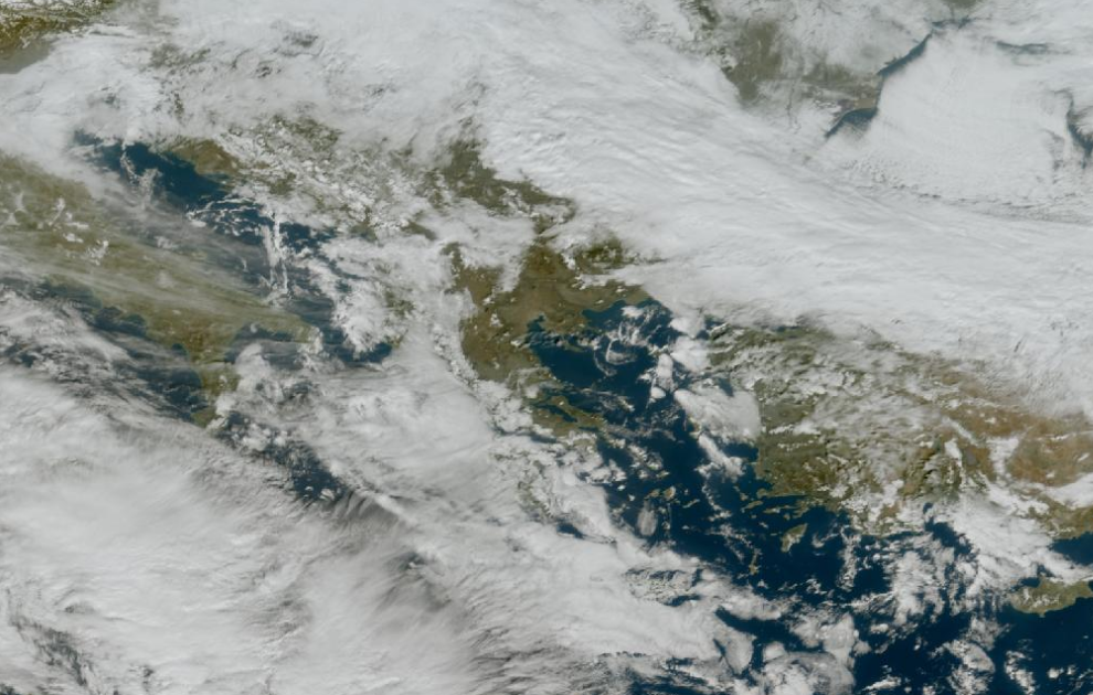 Τελευταία δορυφορική εικόνα νεφοκάλυψης