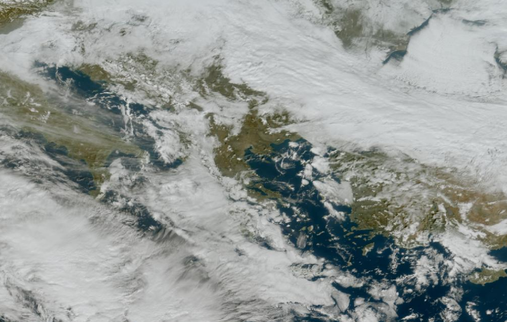 Τελευταία δορυφορική εικόνα νεφοκάλυψης