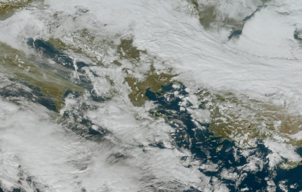 Τελευταία δορυφορική εικόνα νεφοκάλυψης