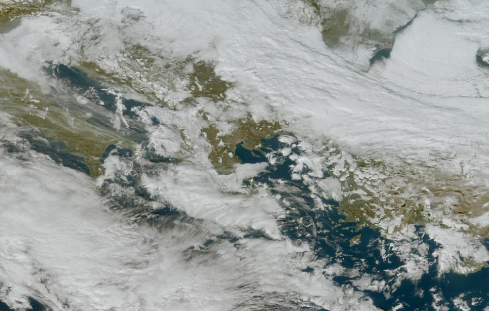 Τελευταία δορυφορική εικόνα νεφοκάλυψης