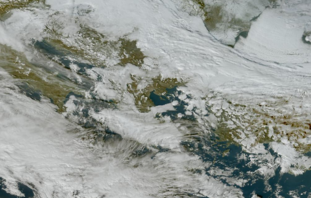 Τελευταία δορυφορική εικόνα νεφοκάλυψης