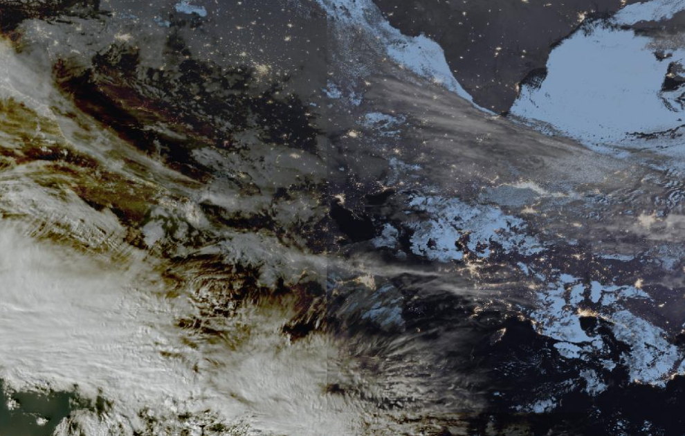 Τελευταία δορυφορική εικόνα νεφοκάλυψης