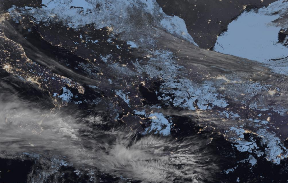 Τελευταία δορυφορική εικόνα νεφοκάλυψης