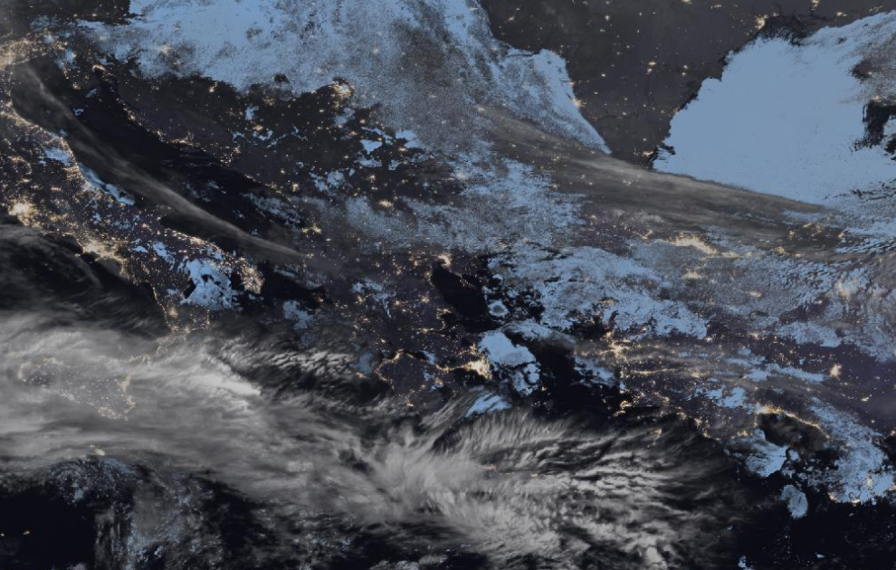 Τελευταία δορυφορική εικόνα νεφοκάλυψης