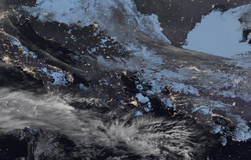 Τελευταία δορυφορική εικόνα νεφοκάλυψης