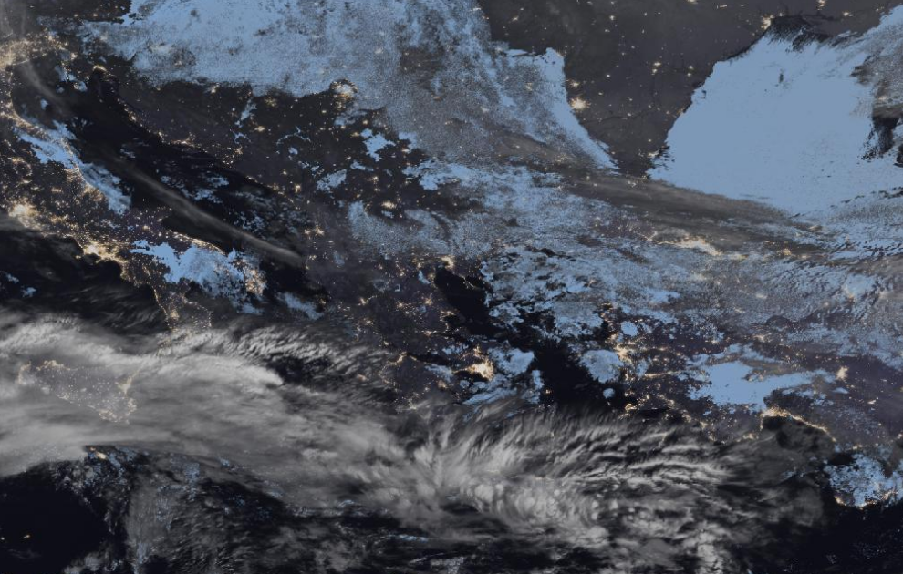 Τελευταία δορυφορική εικόνα νεφοκάλυψης