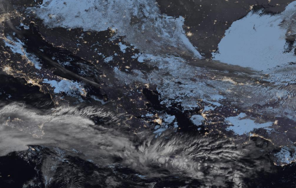 Τελευταία δορυφορική εικόνα νεφοκάλυψης