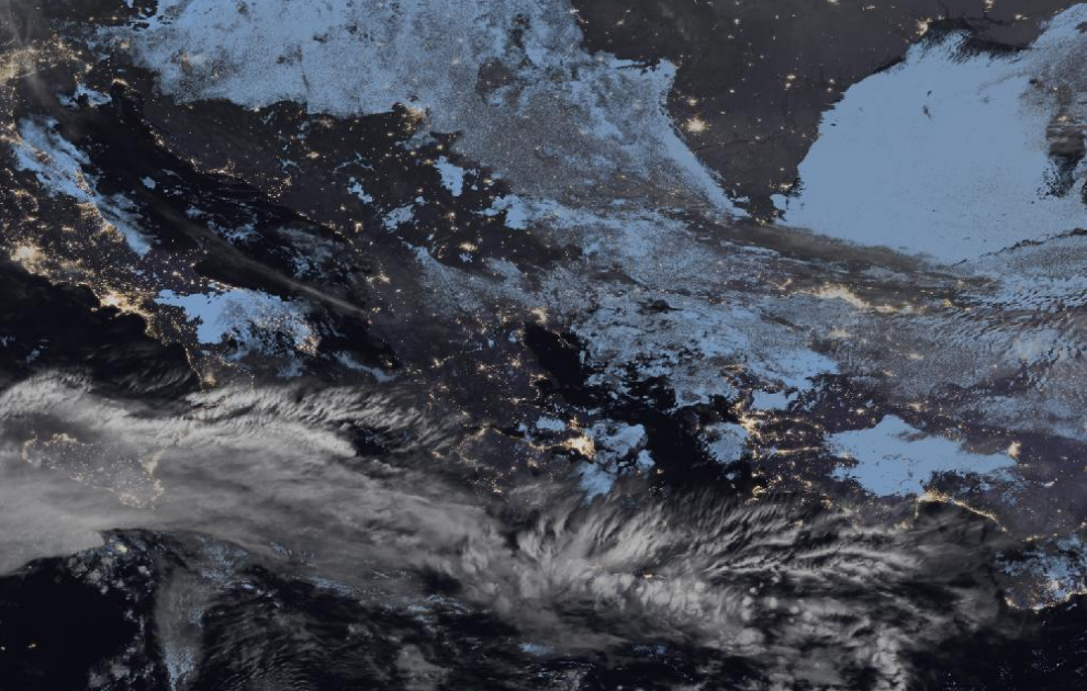 Τελευταία δορυφορική εικόνα νεφοκάλυψης