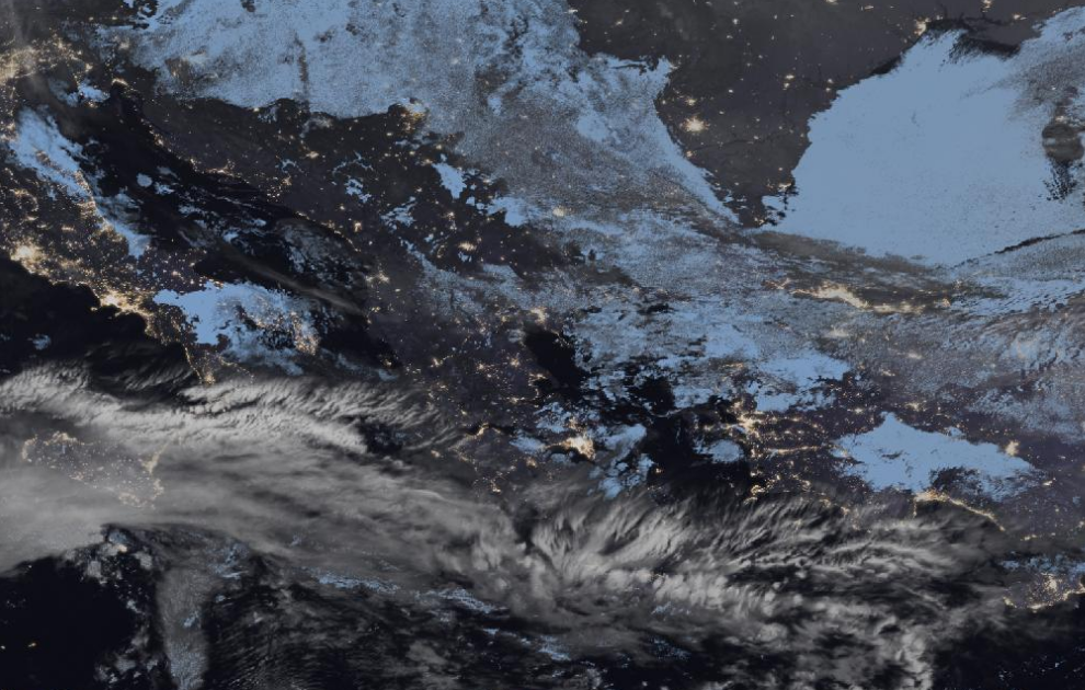 Τελευταία δορυφορική εικόνα νεφοκάλυψης