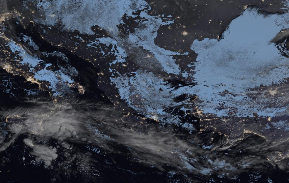 Τελευταία δορυφορική εικόνα νεφοκάλυψης