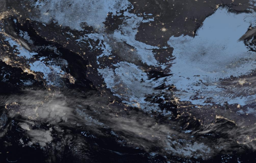 Τελευταία δορυφορική εικόνα νεφοκάλυψης