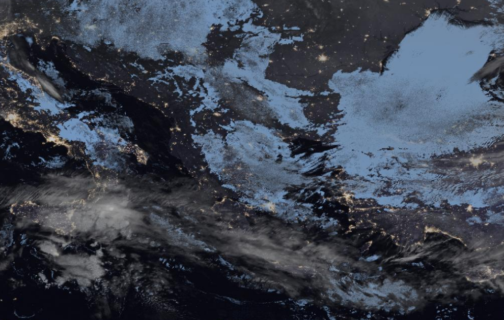 Τελευταία δορυφορική εικόνα νεφοκάλυψης