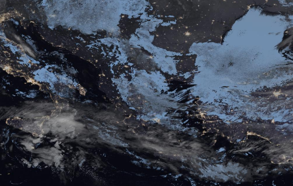 Τελευταία δορυφορική εικόνα νεφοκάλυψης