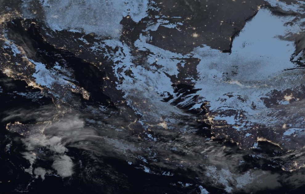 Τελευταία δορυφορική εικόνα νεφοκάλυψης