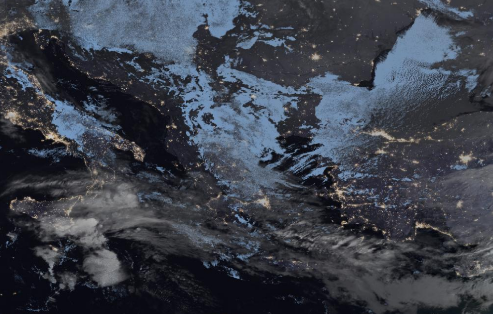 Τελευταία δορυφορική εικόνα νεφοκάλυψης