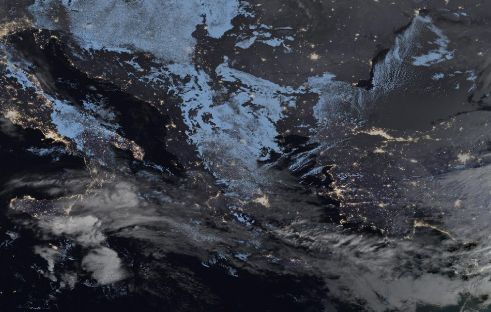 Τελευταία δορυφορική εικόνα νεφοκάλυψης