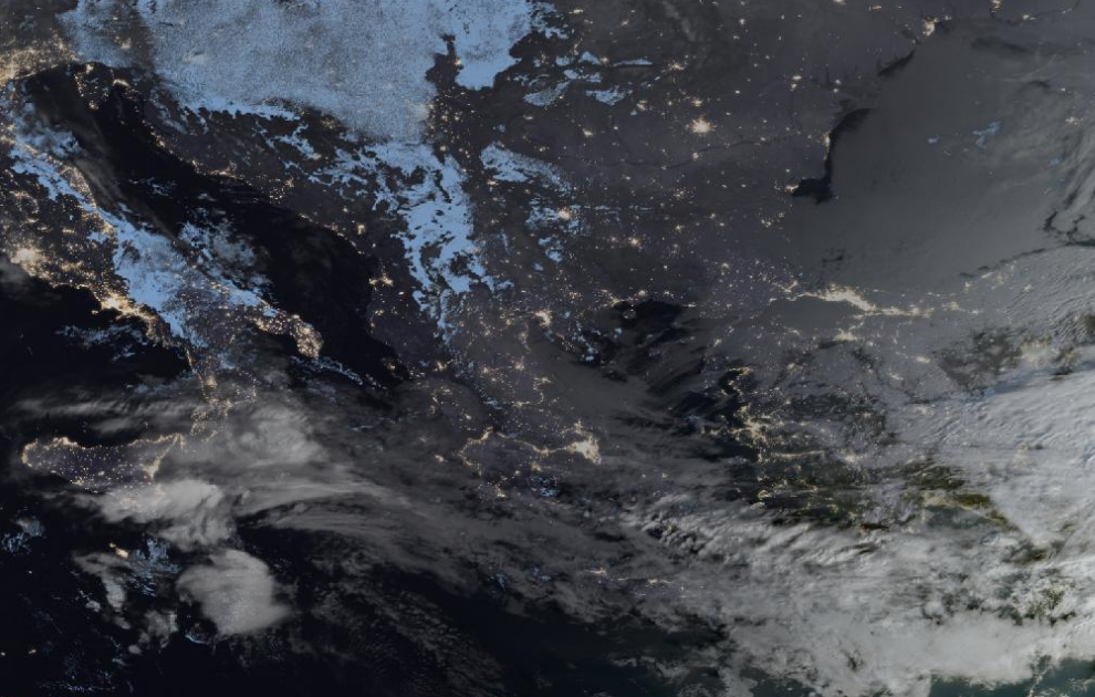 Τελευταία δορυφορική εικόνα νεφοκάλυψης