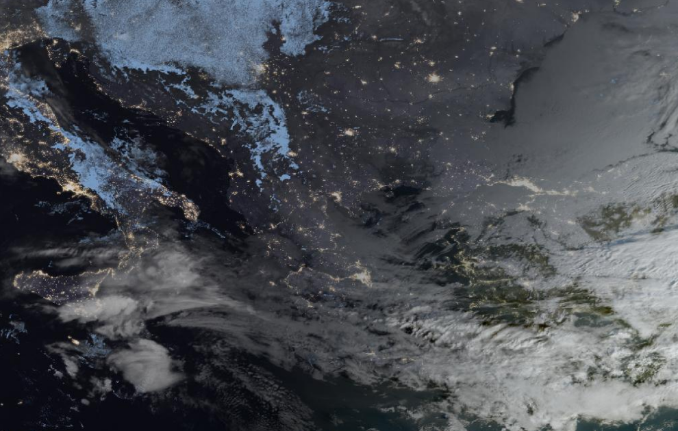 Τελευταία δορυφορική εικόνα νεφοκάλυψης