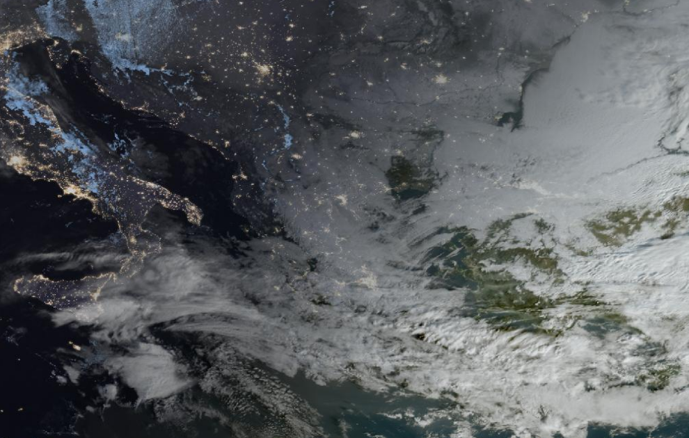 Τελευταία δορυφορική εικόνα νεφοκάλυψης