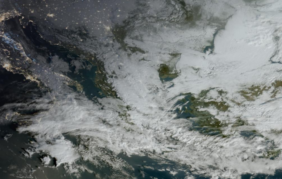 Τελευταία δορυφορική εικόνα νεφοκάλυψης