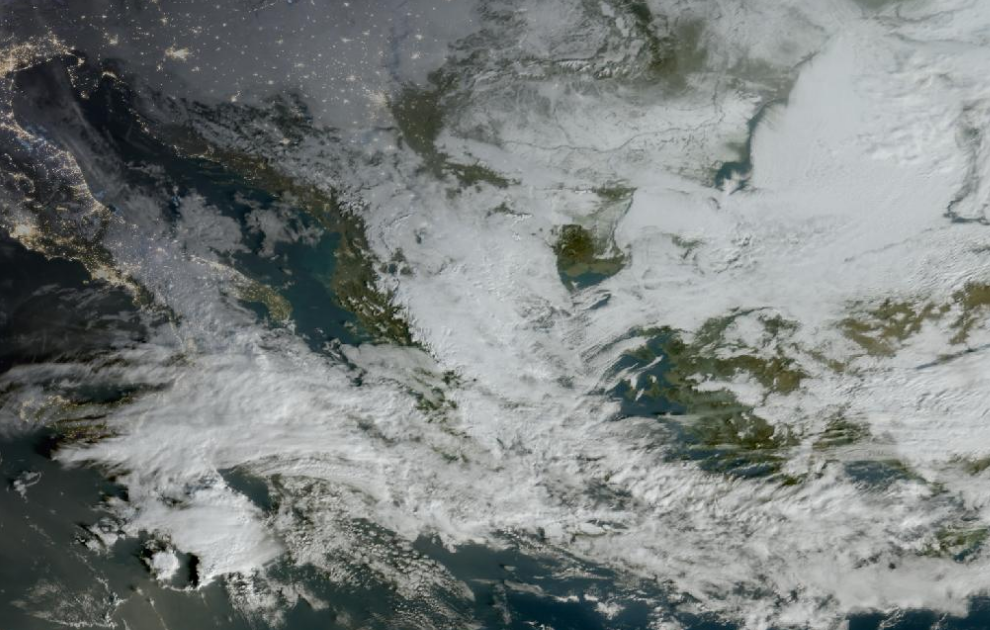 Τελευταία δορυφορική εικόνα νεφοκάλυψης