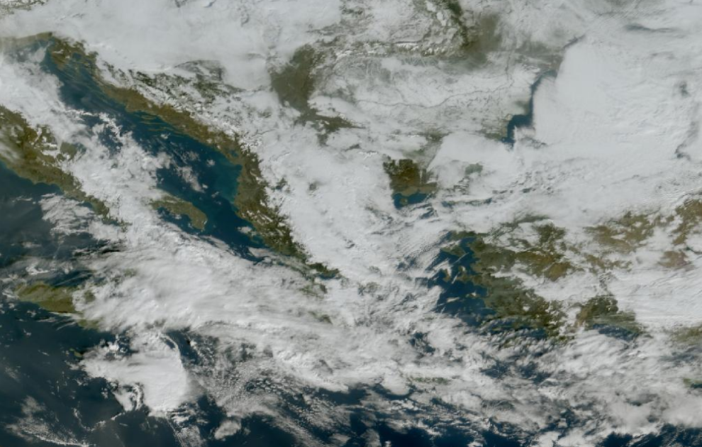 Τελευταία δορυφορική εικόνα νεφοκάλυψης