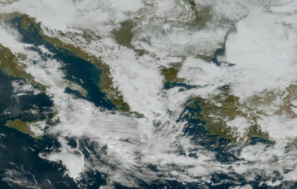 Τελευταία δορυφορική εικόνα νεφοκάλυψης