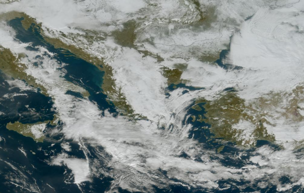 Τελευταία δορυφορική εικόνα νεφοκάλυψης