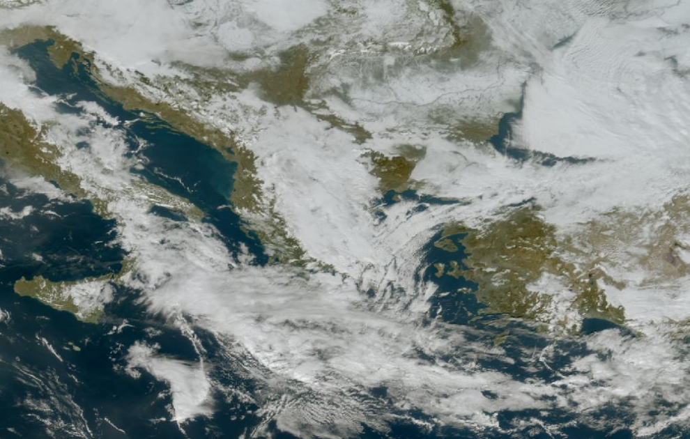 Τελευταία δορυφορική εικόνα νεφοκάλυψης