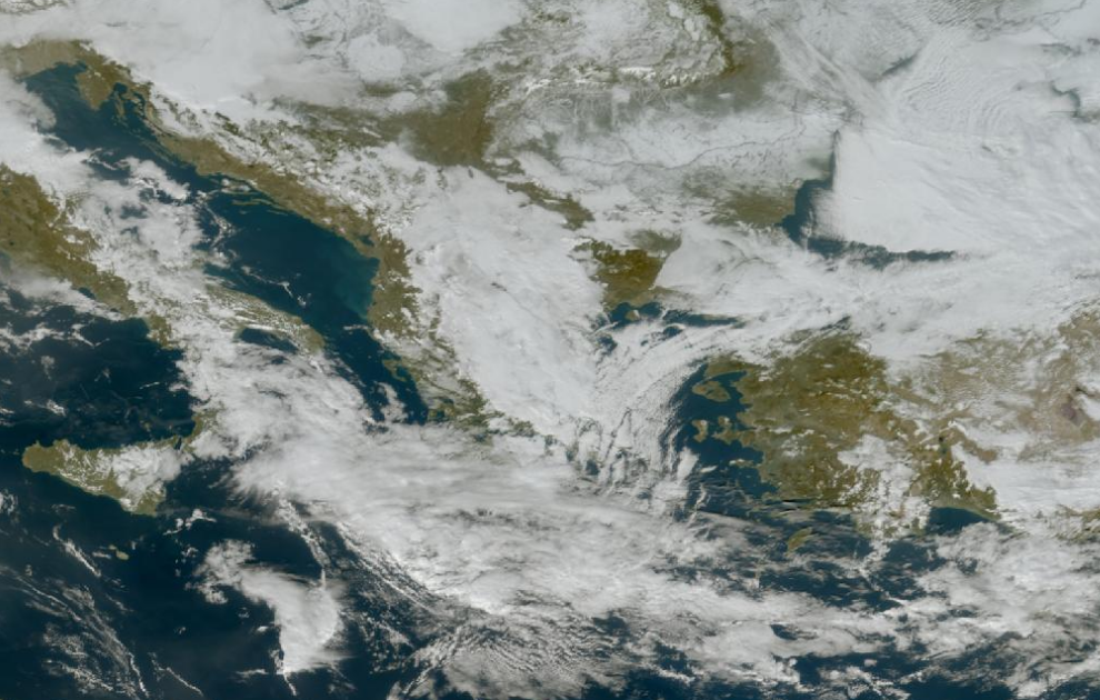 Τελευταία δορυφορική εικόνα νεφοκάλυψης