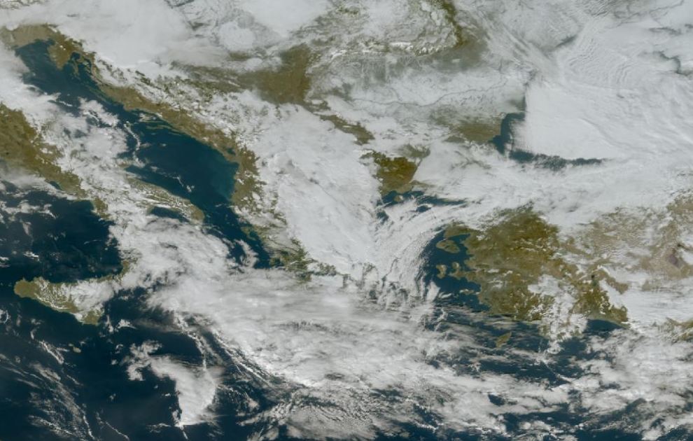 Τελευταία δορυφορική εικόνα νεφοκάλυψης