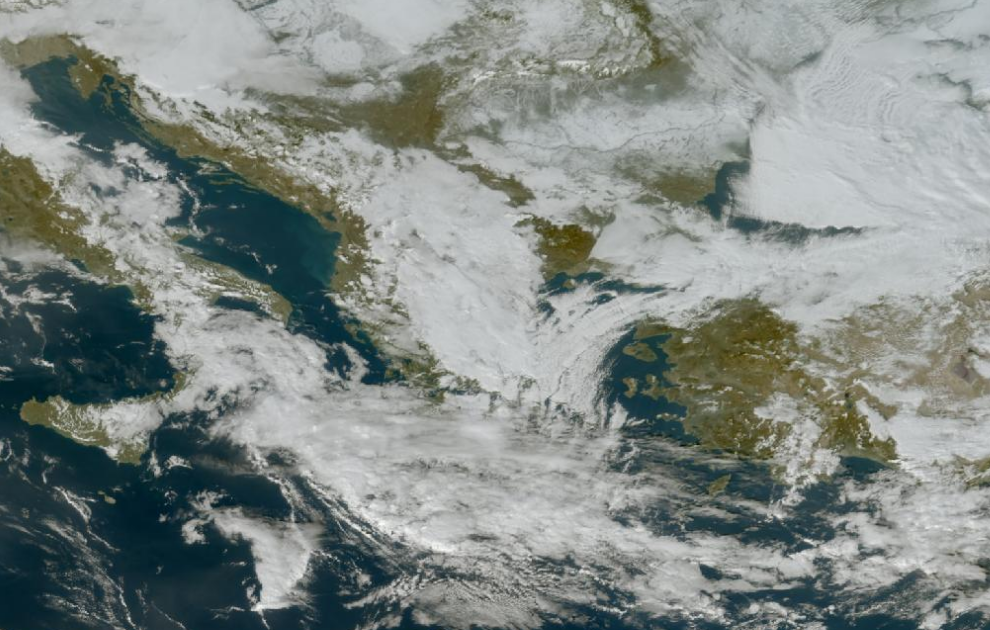 Τελευταία δορυφορική εικόνα νεφοκάλυψης