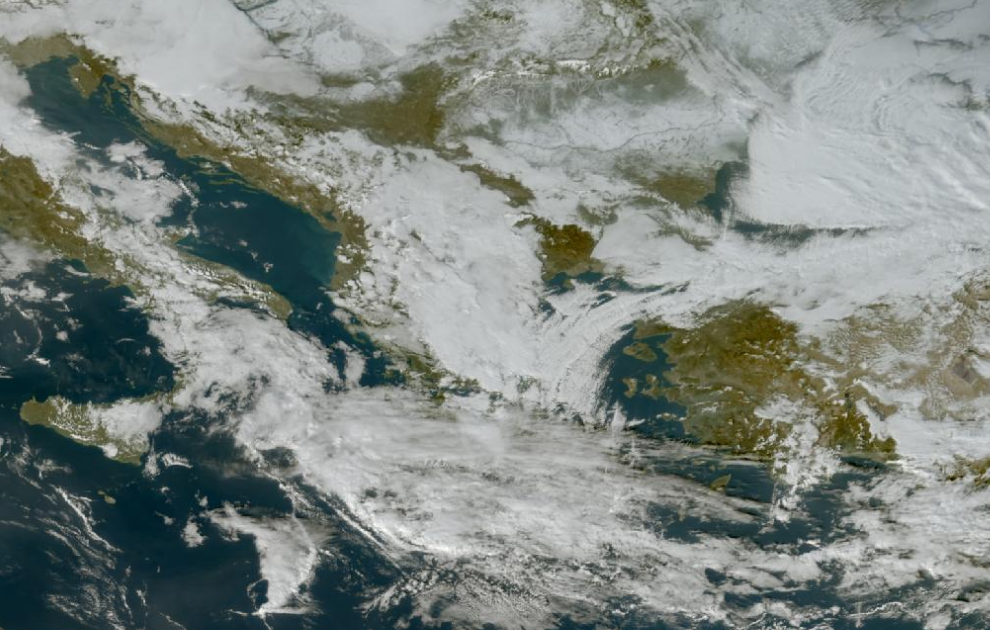 Τελευταία δορυφορική εικόνα νεφοκάλυψης