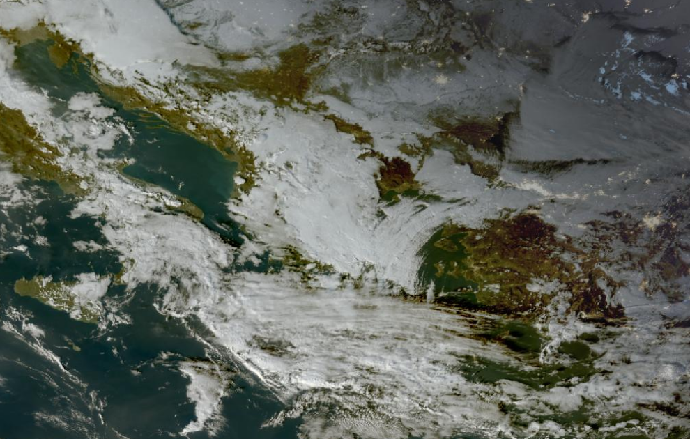 Τελευταία δορυφορική εικόνα νεφοκάλυψης