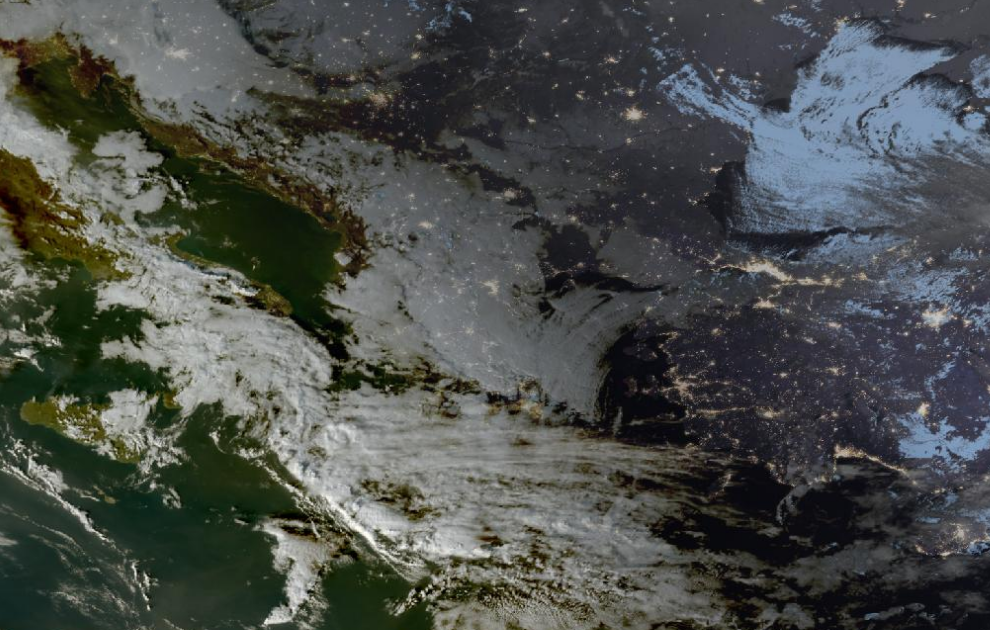 Τελευταία δορυφορική εικόνα νεφοκάλυψης