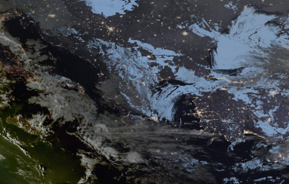 Τελευταία δορυφορική εικόνα νεφοκάλυψης