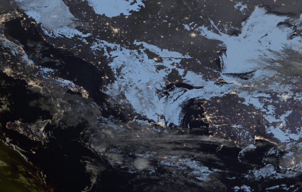 Τελευταία δορυφορική εικόνα νεφοκάλυψης