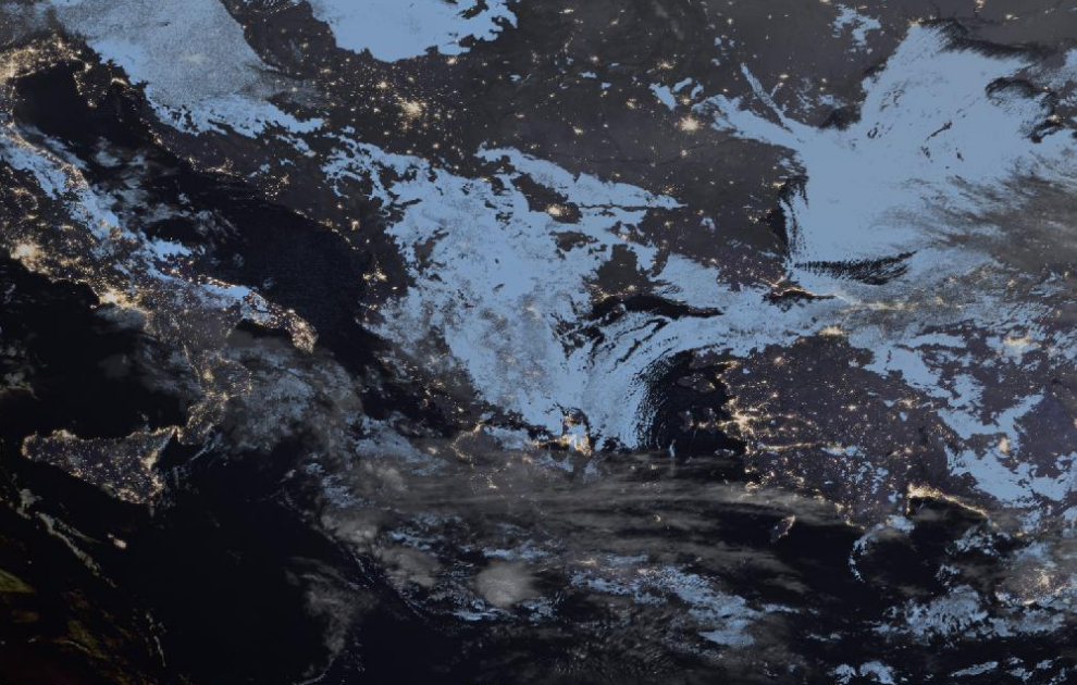 Τελευταία δορυφορική εικόνα νεφοκάλυψης