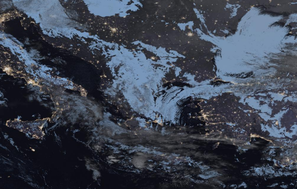 Τελευταία δορυφορική εικόνα νεφοκάλυψης