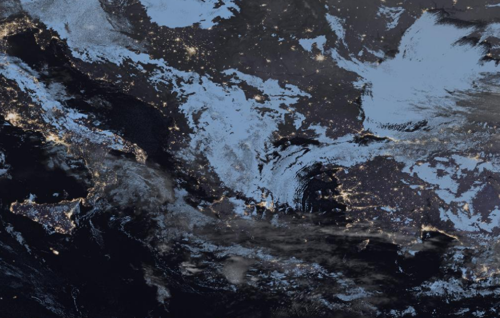 Τελευταία δορυφορική εικόνα νεφοκάλυψης