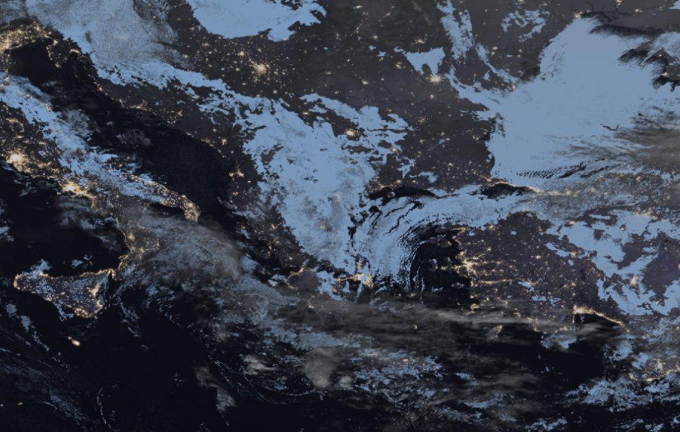 Τελευταία δορυφορική εικόνα νεφοκάλυψης