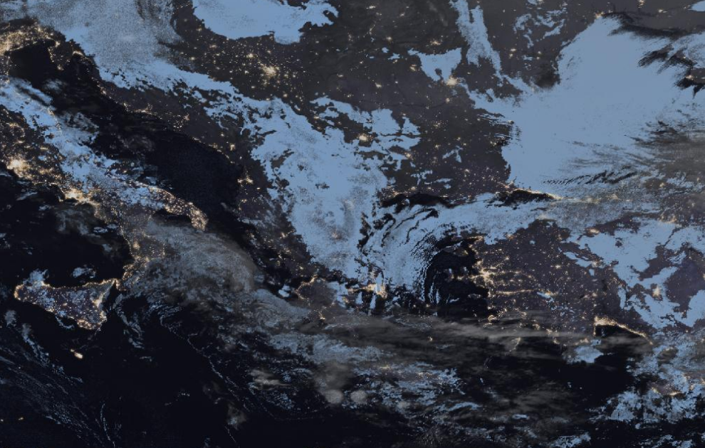 Τελευταία δορυφορική εικόνα νεφοκάλυψης